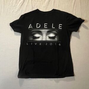 Adele Live 2016 Concert Tour Graphic T-Shirt Black Women's Size Medium